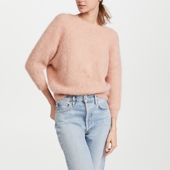 Ba&sh Fill Sweater twist back fuzzy alpaca peach
Size XS - Picture 4 of 9